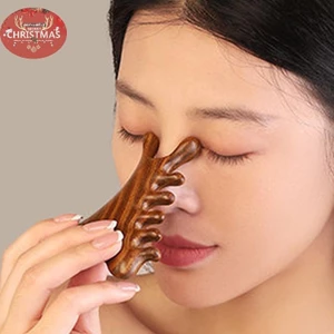 XUAN Đa Năng Kinh Tuyến Gỗ Massage Lược Sức Khỏe Gỗ Đàn Hương Răng Rộng Lớn Guasha Điểm Lược VN