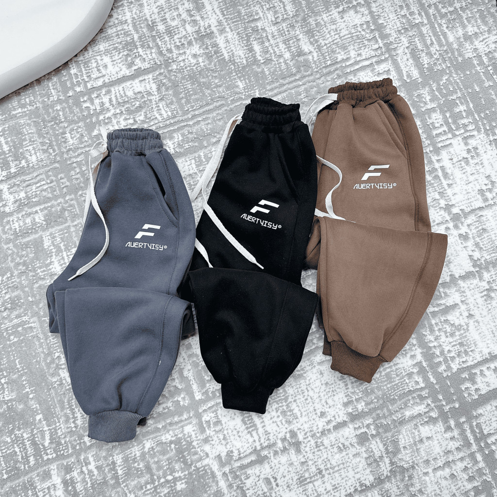 Quần Lót NỈ Nhung Lông Cừu In Chữ F Mềm Mịn, Dày Dặn Ấm Áp Cho Bé 3 Màu Đủ Size 17-65kg