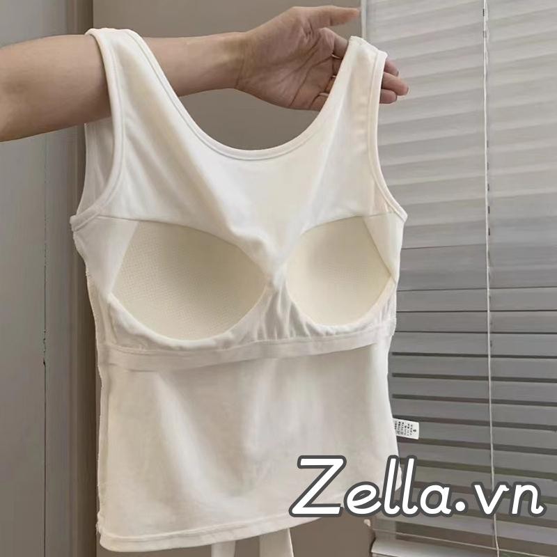 Áo Tank Nữ Mùa Hè Màu Trơn Lưng Nơ Cổ Tròn Áo Vest