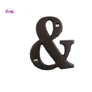 Kim Loại Chữ Số Gang Trang Trí Nhà Ký Cửa DIY Cafe Tường