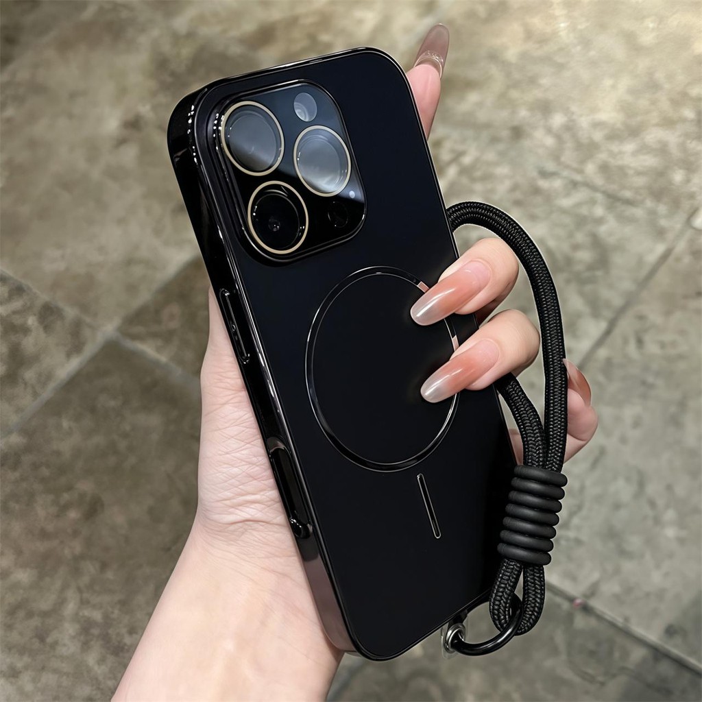 [Vỏ dây buộc] Vỏ kính từ tính AG nano Vỏ điện thoại iphone16 Pro Max 15 14 13 12 11casing cho vỏ iPhone Vỏ mềm silicon TPU chống sốc