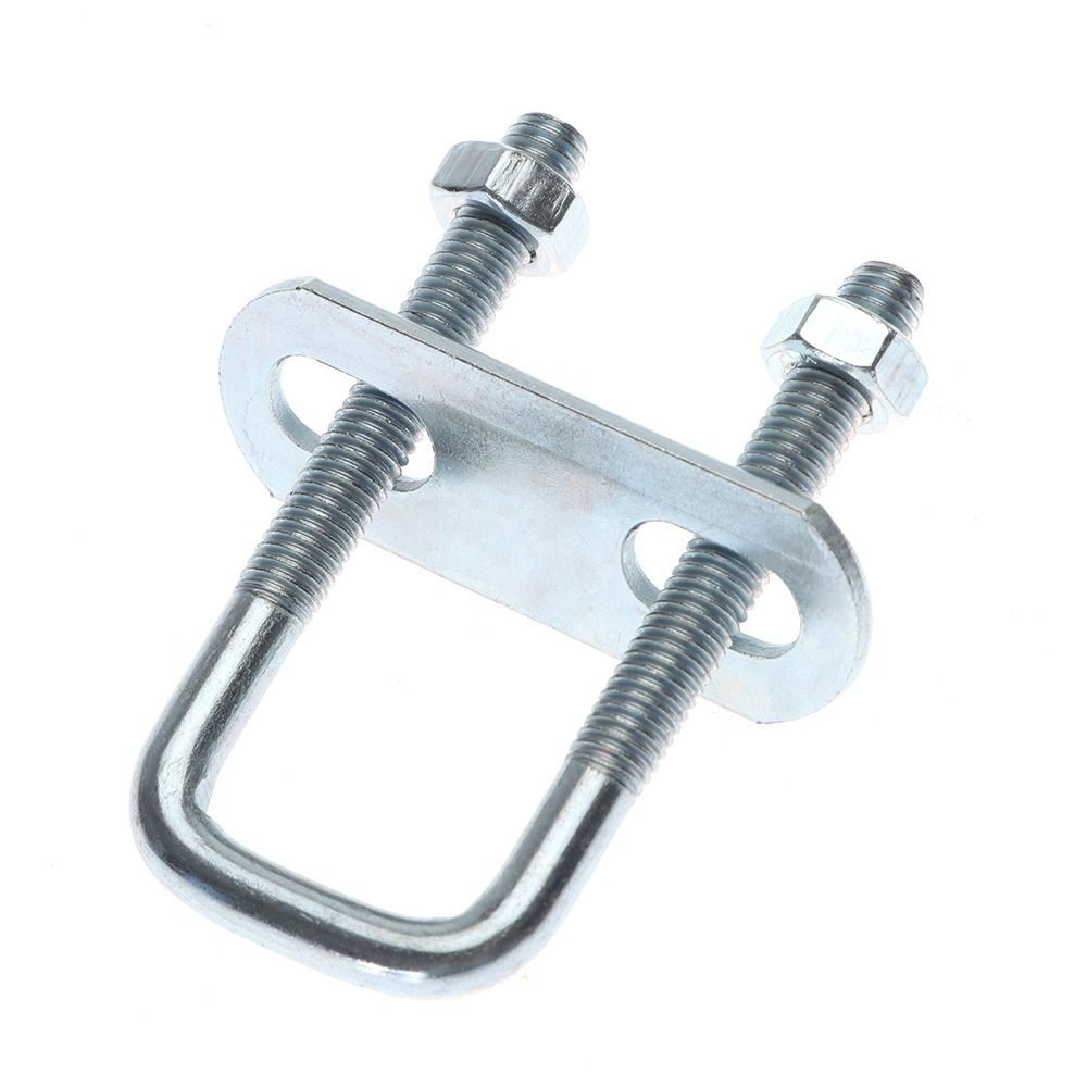 YOKEY 2 Bộ Kẹp U Ống, Kẹp Vuông Sắt Vít, Bu Lông Chữ U Góc Phải Có Vách Ngăn M6 Squa Bu Lông