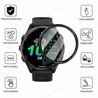 Dành Cho Garmin Forerunner 970 1-3 Chiếc Full Cover Cong Cạnh Đen Kính Cường Lực Phim Cho Garmin Forerunner 570 47mm 42mm Kính Chống Trầy Xước Phim Bảo Vệ Màn Hình