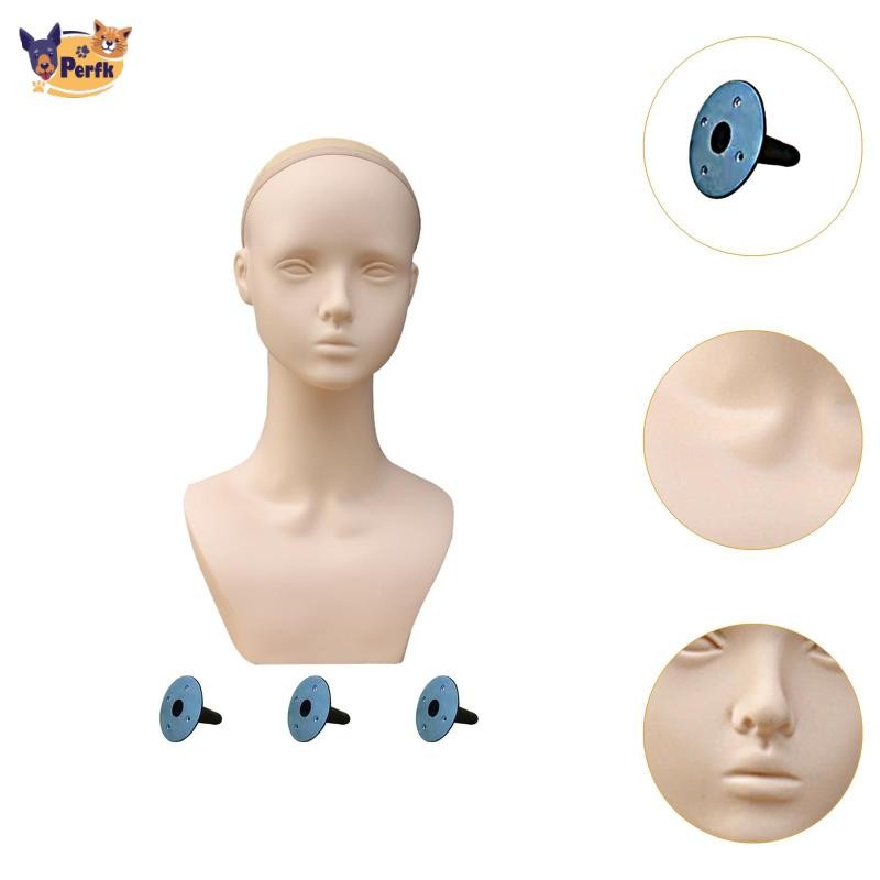 Đầu Mannequin Có Vai Nữ Đầu Giá Đỡ Sống Động Như Thật Tóc Giả Đầu Mannequin Cho Tóc Giả Trang Sức Trưng Bày Tiệm Cắt Tóc