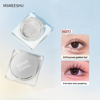 MSMEESUU Soft Light Color Gel Eye Shadow Sequin Liquid Không Dễ Tháo Trang Điểm Ánh Sáng Cao Làm Sáng Chất Lỏng Đơn Sắc Trang Điểm Chống Thấm Nước Giữ Phấn Mắt
