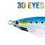 Kim loại jig câu cá dạ quang 1pc với móc hỗ trợ, trọng lượng đa dạng từ 10 đến 60g