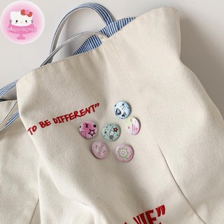 Moonlights 6 Cái Hoạt Hình Dễ Thương Hoạt Hình Nút Huy Hiệu Retro Bé Gái Trẻ Em Ba Lô Túi Đựng Bút Chì DIY Trang Trí Trâm Pin Phụ Kiện EN