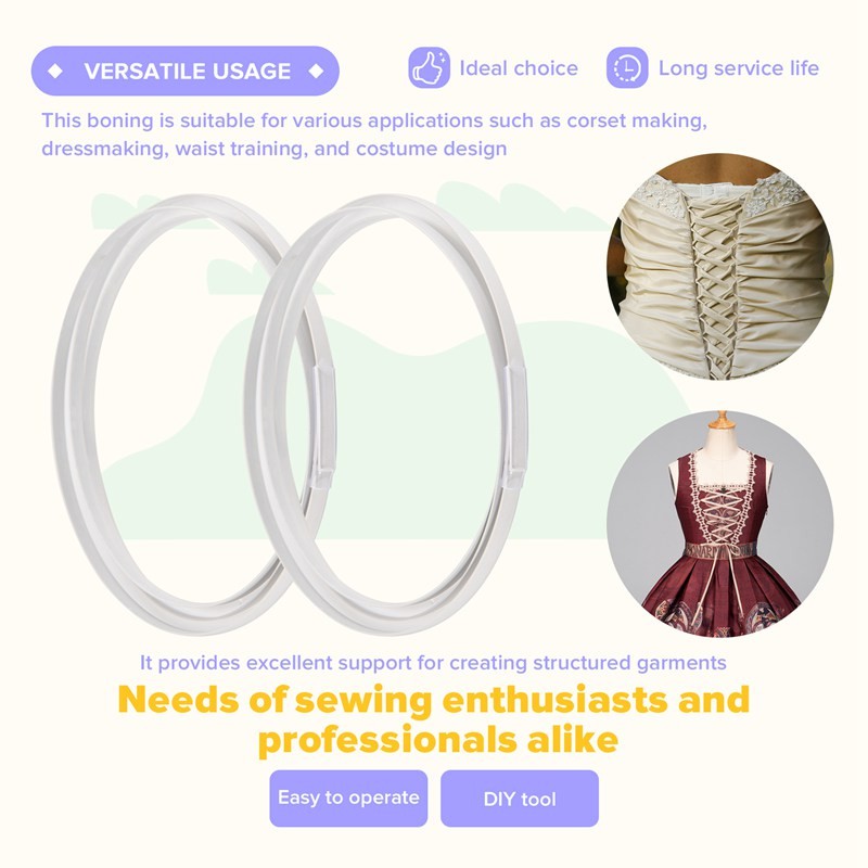 Boning thép 11 feet cho may corset và váy mùa xuân màu trắng - Dễ dàng sử dụng