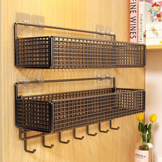Kệ Lưới Sắt Dán Tường Để Đồ Đa Năng Cỡ Lớn  Luxhome, Giá Đựng Nhà Bếp, Nhà Tắm, Bàn Học Có Móc Treo