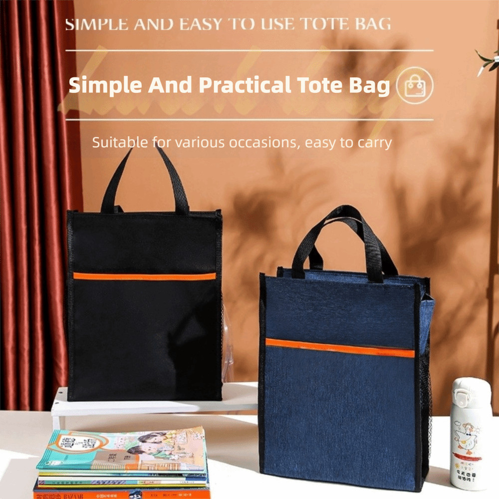 Túi xách sinh viên HOBBYIN, Túi Tote văn phòng bền bỉ Cation, Túi đựng tài liệu rộng rãi chất lượng cao Lớp dạy kèm