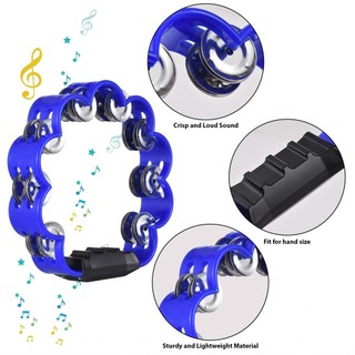 Btuty Tambourine cho người lớn dễ chịu Jingle Sound Hand Cranked Bell Rings