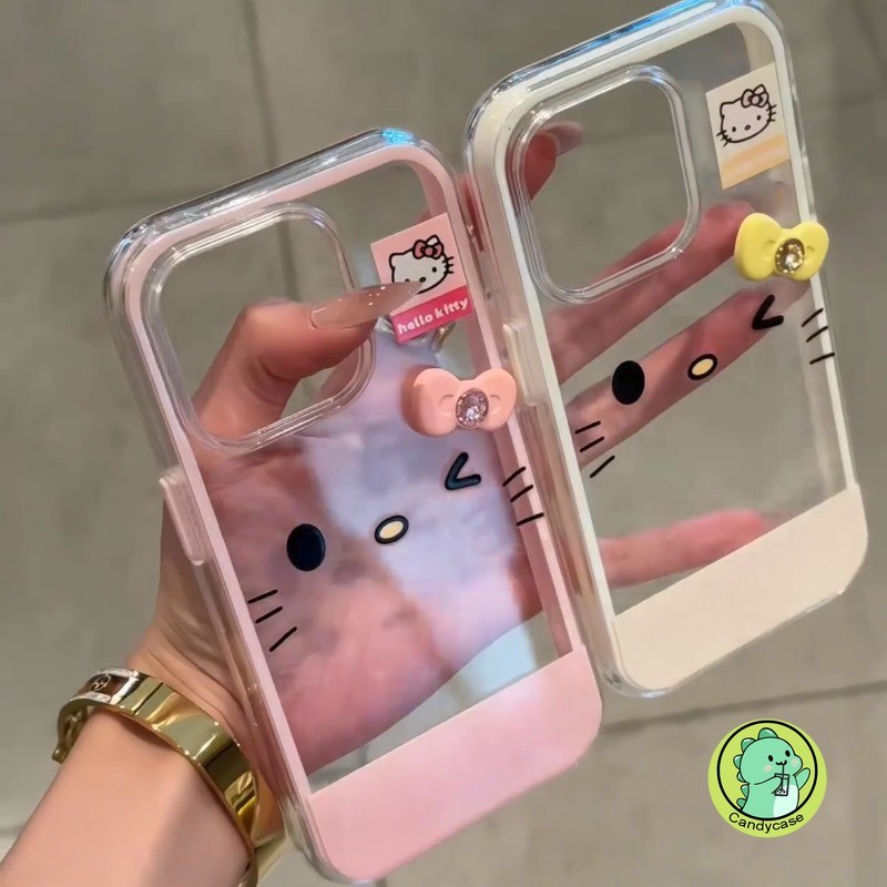 Ốp Điện Thoại Kitty Fase 2 Trong 1 Cho Honor X9C Smart X9B X9A X9 Magic 7 6 5 Pro 4 Lite 5G 4G Vỏ Sang Trọng Hoạt Hình Dễ Thương Mèo 3D Nơ Trong Suốt Chống Rơi Vỏ Mềm
