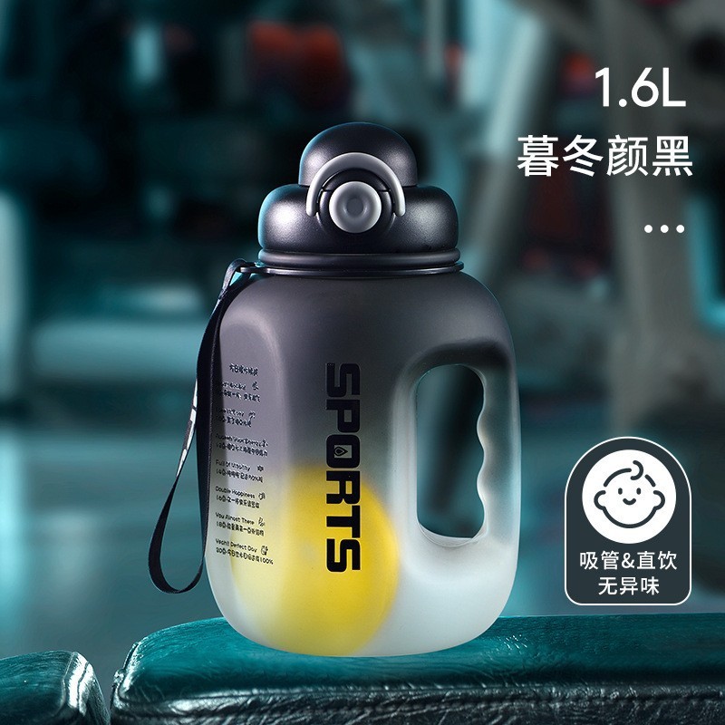 2500ML Mới Dung Tích Lớn Thể Thao Ngoài Trời Bình Nước Rút Tay Di Động Dung Tích Lớn Bình Nước Chịu Nhiệt Độ Cao Tách Trà
