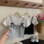 Thời Trang Mùa Hè Bé Gái Áo Thun Tay Ngắn Trẻ Em Khâu Bé Gái Thường Ngày Hàn Quốc Top