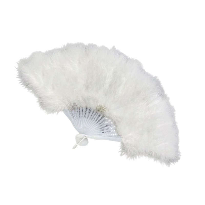 Wellb Wedding Essential 21 Feather Phụ kiện có thể gập lại Quạt lông cô dâu Hoàn hảo để chụp ảnh và khách mời