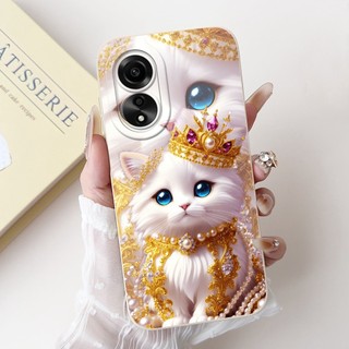 Dành Cho OPPO A78 4G CPH2565 / A78 5G CPH2483 Vỏ Hoạt Hình Mèo Thỏ Dễ Thương OppoA78 Vỏ Điện Thoại Silicon Mềm Bảo Vệ Ống Kính