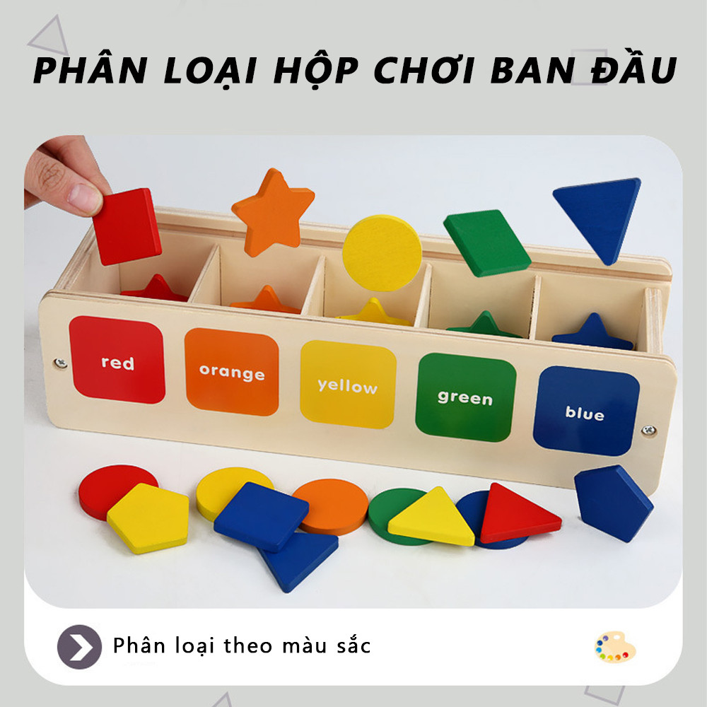 Children Montessori Magnetic Wooden Board Classification Game Distinguishing Colors Counting Numbers Toys for Kids 1-3Y