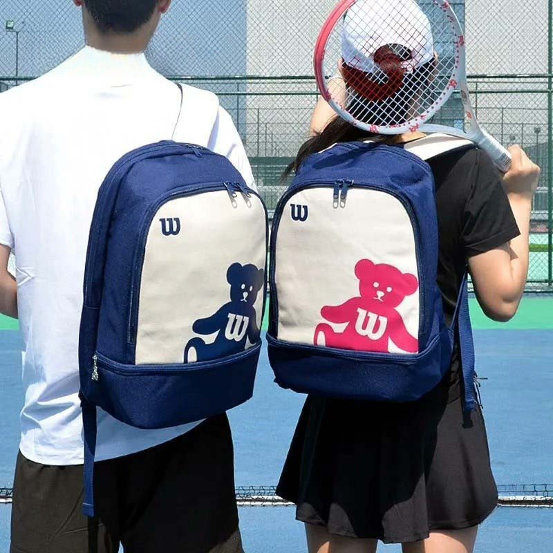 Balo Wilson Thể Thao Túi Đựng Vợt Tennis Balo Pickleball Nữ - Hình Gấu Con,  Ngăn Giày Riêng Biệt-Dailypack Cho Sinh Viên | Shopee Việt Nam
