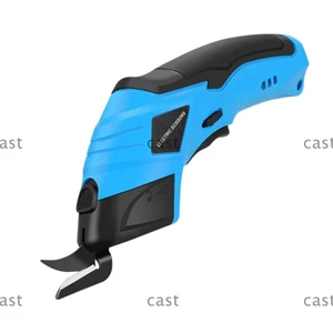 Kéo cắt điện CAST, Kéo điện không dây cầm tay bằng hợp kim kẽm, Cắt vải may màu xanh