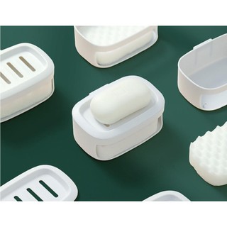 Hộp đựng xà phòng treo tường Hộp đựng xà phòng thoát nước hai lớp Giá đựng xà phòng không đục lỗ Fa