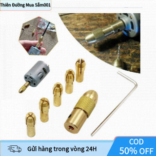 Bộ Đầu Kẹp Khoan Mini Cho Motor Trục 5mm Gắn Mũi 0.5-3mm, Mũi Khoan 2.35/3.17mm