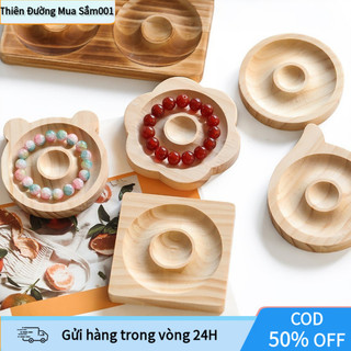 Khay Gỗ 10x10cm Dùng Làm Chiếu Trúc Đựng Hạt, Vòng Tay, Vòng Cổ DIY