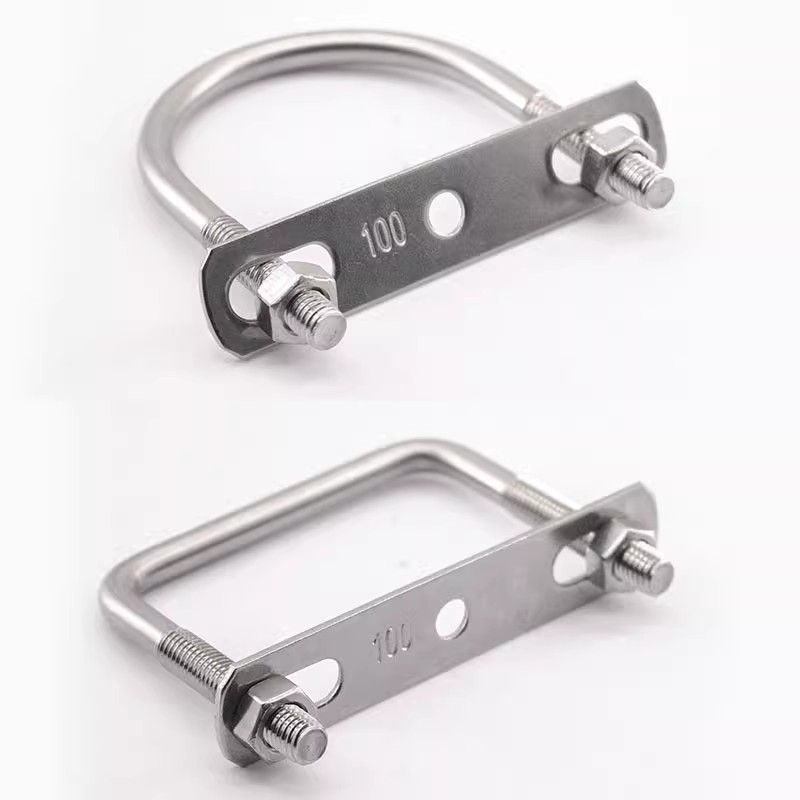 Thép không gỉ 304 Ống Vuông Ống Tròn Có Thể Điều Chỉnh Đa Năng Móc Quần Áo Thanh Chống Gió Móc Đục Lỗ Quần Áo Móc X7IW