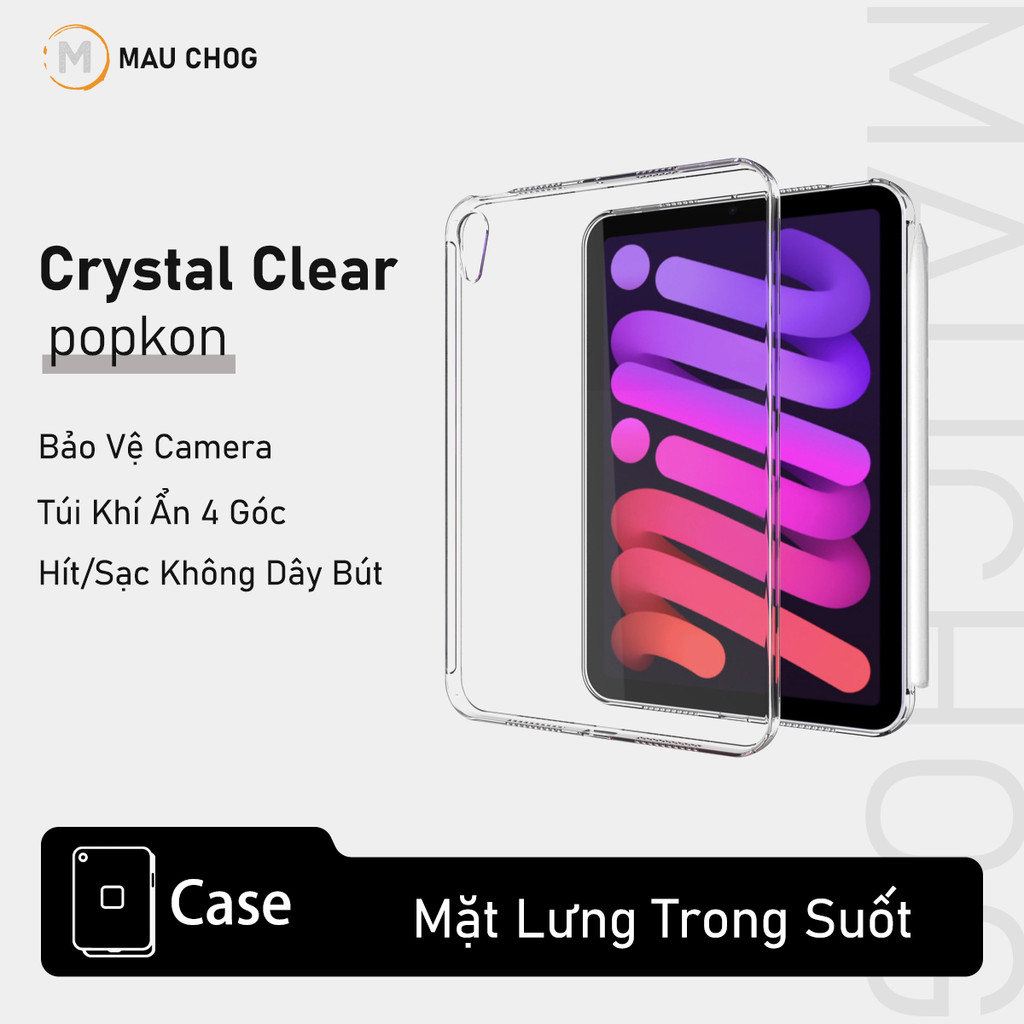Ốp Trong Suốt Siêu Mỏng Nhẹ TPU Dẻo Cho iPad Pro M4 M2 M1 Air 7 6 5 4 Mini 7 6 Gen 11 10 9 8 7