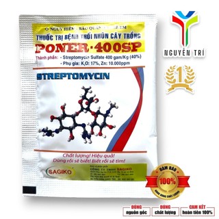 Sản Phẩm Quản Lý Vi Khuẩn Poner 400SP (Gói 6.5g) - Hoạt Chất Streptomycin, Bổ Sung Kali và Kẽm