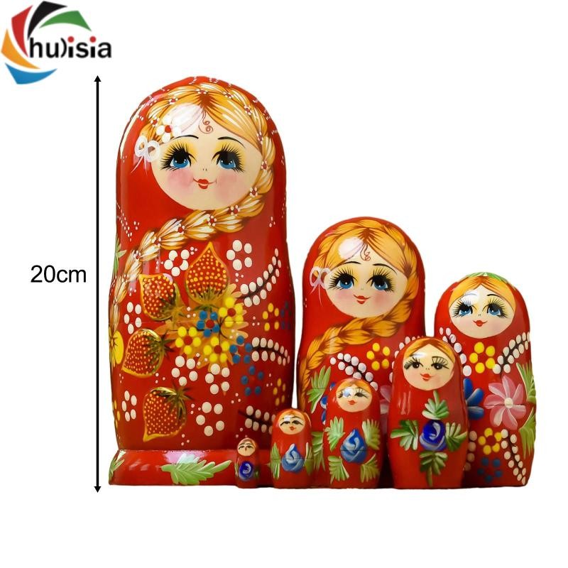 chulisia 7 Chiếc Búp Bê Làm Tổ Nga Matryoshka Búp Bê Cho Bàn Trẻ Em Tập Đi 20cm