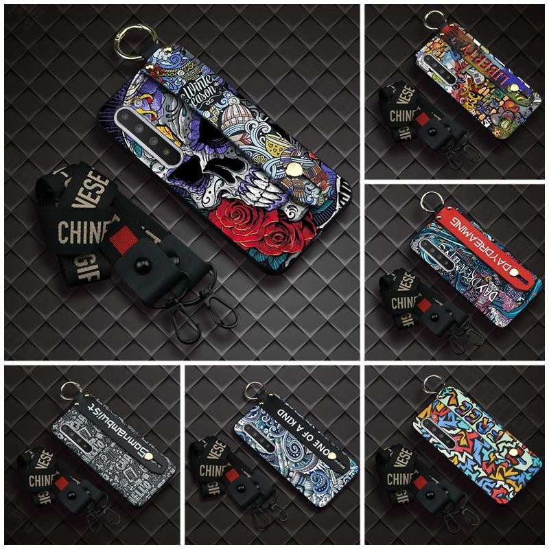 Ốp Điện Thoại Graffiti Bảo Vệ Cho Sharp Aquos R5G Silicone Cá Tính Thiết Kế Thời Trang Ốp Lưng Chống Sốc Bền Chống Bụi Bẩn Dây Đeo Tay Chống Va Đập Giá Đỡ Điện Thoại Dây Đeo Cổ Tay