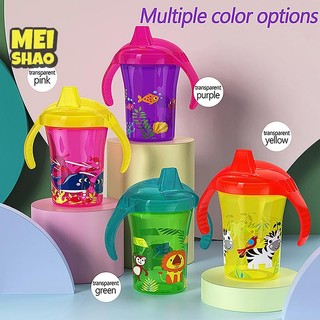 MeiShao Bình Nước Trẻ Em Hoạt Hình In Hình Cho Bé Mỏ Vịt Cốc Chống Choàng Trẻ Em Học Tập Uống Nước Chống Rò Rỉ Cốc Có Vòi 260ml