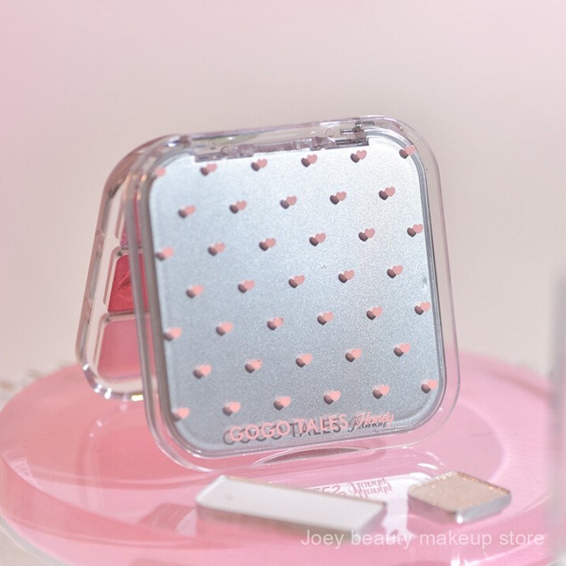 Bảng phấn mắt GOGO TALES Matte Pearl Blue Eyeshadow hun khói Cam Hồng Highlight ON6F