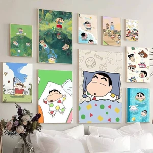 Poster canvas Crayon Shin-chan thích hợp cho phòng, quán bar, quán cà phê, tranh tường nghệ thuật thẩm mỹ