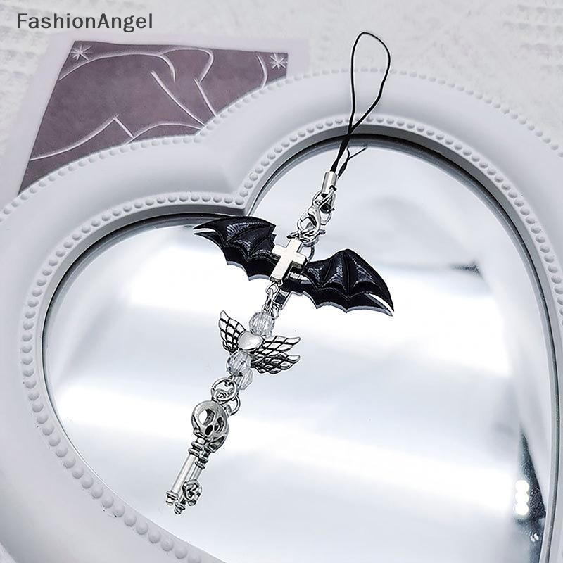 FashionAngel Đen Punk Y2K Dây Chuyền Điện Thoại Cô Gái Thoáng Mát Quyến Rũ Ngọt Ngào Với Phụ Kiện Chữ Thập Cho Túi Điện Thoại Dây Móc Khóa VN