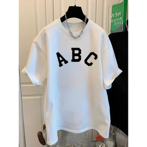 Áo phông thun cộc tay dành cho nam nữ dáng dài rộng chất liệu cotton thoáng mát phối họa tiết hình in MT33 SP324