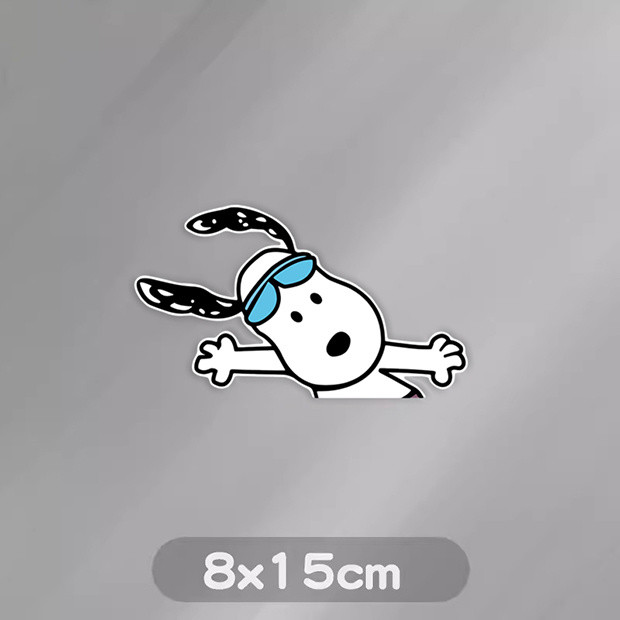Xe Hoạt Hình Anime Dán Snoopy Xe Hơi Dễ Thương Xe Điện Xe Trang Trí Xe Máy Dán