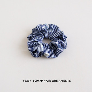 MISMEMO Pháp Retro Xanh Hải Quân Chấm Bi Scrunchy Nhẫn Tóc Niche Thiết Kế Cao Cấp Thấp Đuôi Ngựa Đầu