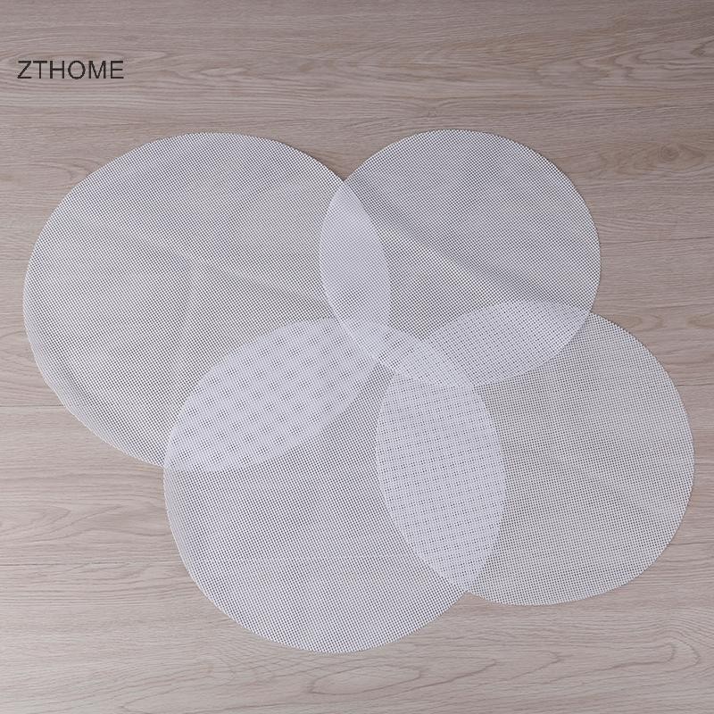 ZTHOME Tròn Chống Dính Silicon Lưới Vải Nướng Bánh Lót Hấp Miếng Lót Bánh Bao Buns Thảm HOT
