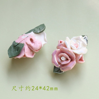 Phong Cách Retro Gốm Hoa Niêm Phong Men Mạ Màu Hoa Nhỏ Nơ Tự Làm Handmade Cô Dâu Phụ Kiện Tóc Ốp Lưng Điện Thoại Phụ Kiện