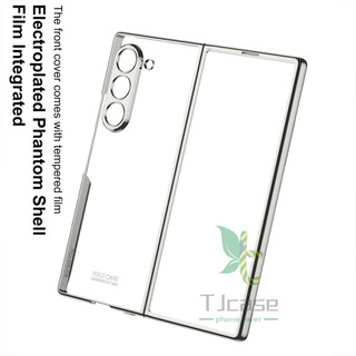 Ốp lưng pha lê mạ điện siêu mỏng mỏng Samsung Galaxy Z Fold 6 Z Fold 5 Z Fold 7Front Phim cường lực Vỏ trong suốt