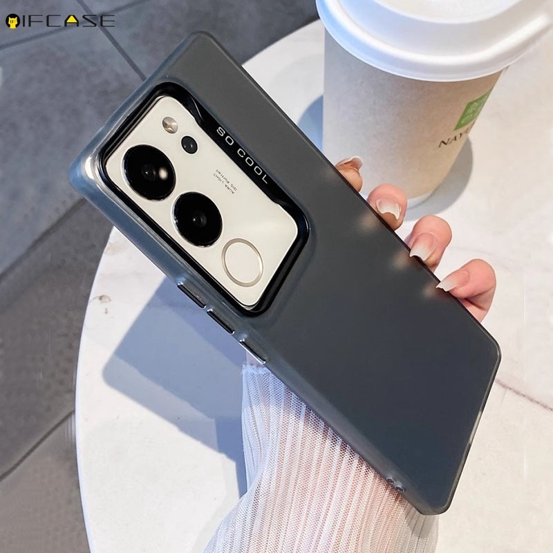 Dành Cho Vivo V30 V29 V27 V25 Pro V29e V27e V25e 5G Ốp Lưng Điện Thoại Laser Sáng Bóng Lấp Lánh Kinh Doanh Mờ Mờ Sang Trọng Bé Trai Bé Gái Đen Trắng Bạc Vỏ Đơn Giản Ốp Lưng