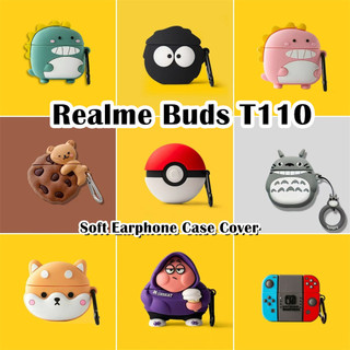 [imamura] Dành cho Ốp lưng Realme Buds T110 Phong cách hoạt hình hợp thời trang Vỏ tai nghe silicon mềm NO.1