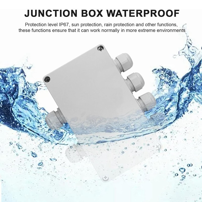 1 Chiếc IP66 Chống Thấm Nước Hộp Nối 2 Trong 4 Ra Hộp Điện Chống Thấm Nước Nhựa Cho Đường Kính 4-8 mm Dây