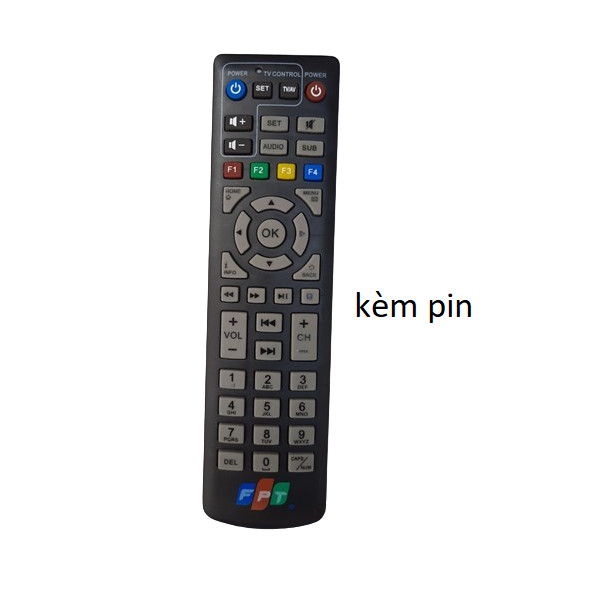 tay điều khiển remote từ xa đầu thu FPT mới-kèm pin-tay đầu bấm đầu thu FPT mới