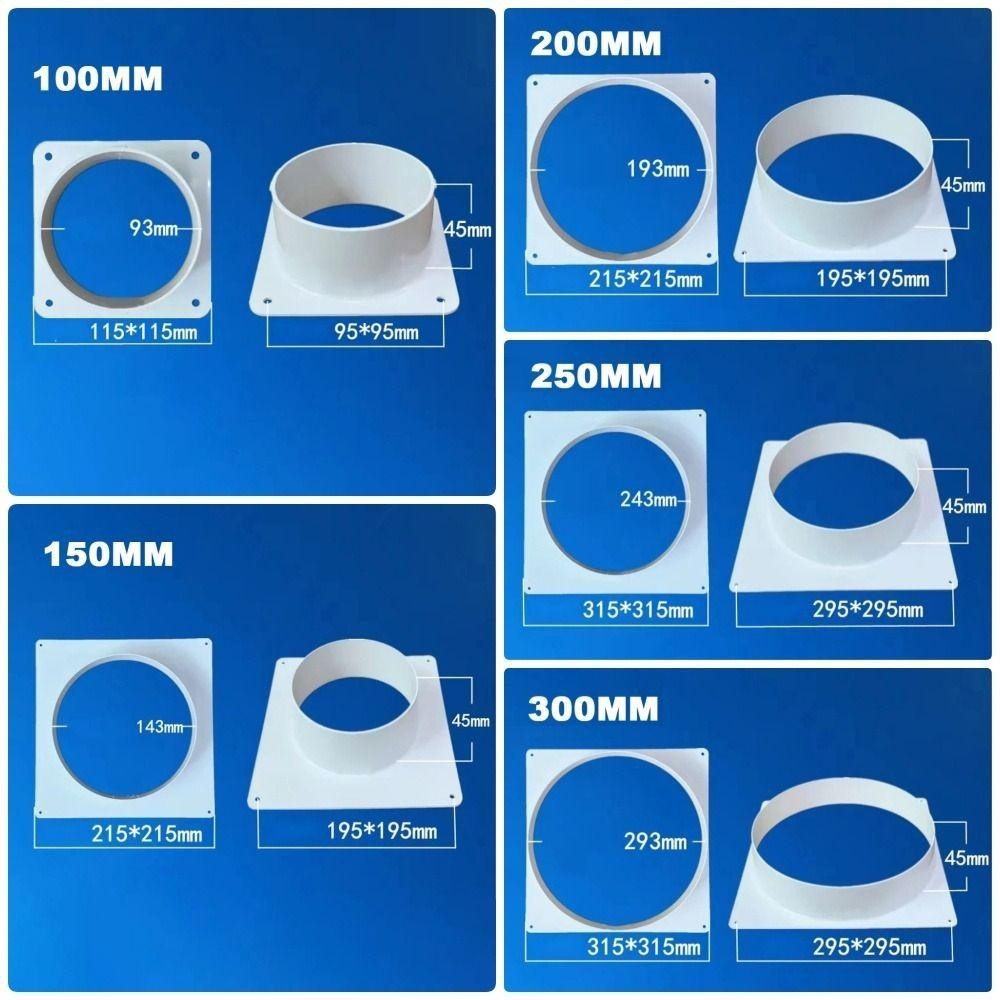 CHEESELY 1 Cái Bộ Chuyển Đổi Cửa Thoát Khí, Dụng Cụ Ống Dẫn Mặt bích Đầu Nối Ống Thông Khí, Nhựa Thẳng Lắp Đặt Dễ Dàng Ống Thông Gió
