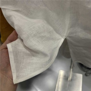 Pháp Thiết Kế Tối Giản Cảm Giác Xếp Ly Slit Linen Áo Sơ Mi Nữ Phong Cách Mùa Hè Sang Trọng Áo Sơ Mi Nhỏ Phù Hợp Với Hàng Đầu