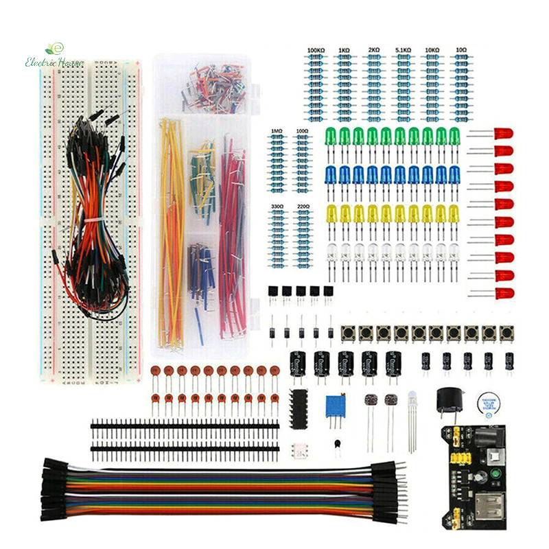 Bộ Điện Tử DIY Starter 830 Tie-point Breadboard Cho R3 Có Hộp mới