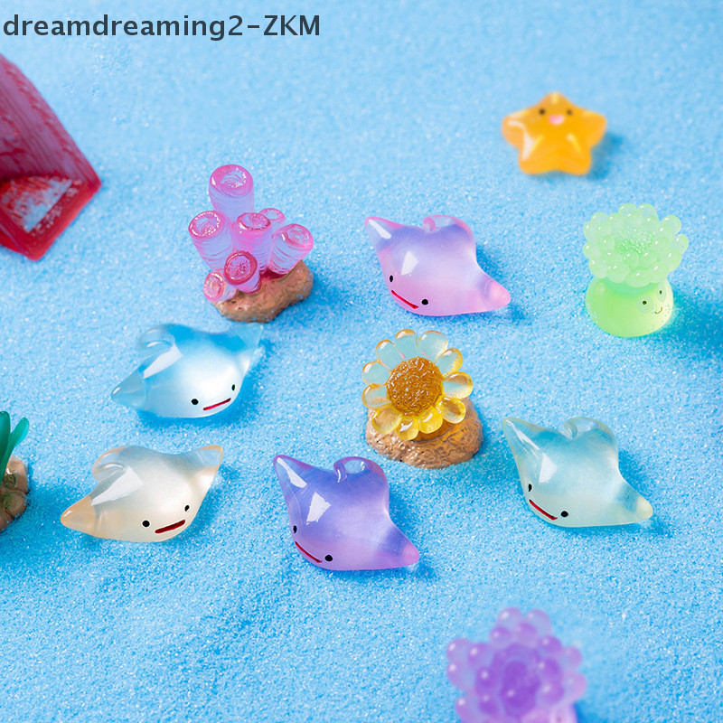 [dreamdreaming] Phim hoạt hình Dạ quang Manta Ray Trang trí Mặt dây chuyền động vật phát sáng Phong cảnh vườn vi mô Đồ chơi DIY Trang trí thủ công cá [zkm]