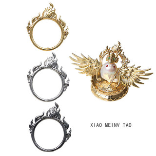 Little Devil A Piao Ngọn Lửa Phụ Kiện Tựa Lưng Mạ Đồng Thật Vàng Tự Làm Handmade Trang Sức Baroque Ngọc Trai Nước Ngọt Tựa Lưng